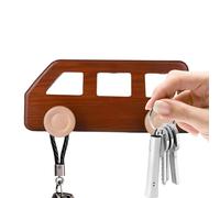 Porte-manteau pour - Bois Métal Grand 9x4x1 pouces | Cintre robuste en forme de voiture en bois avec broches décoratives pour véhicules, rangement sac à dos, suspension serviette |