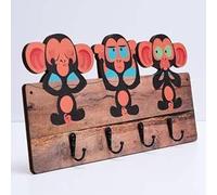 Porte-manteau pour enfants en bois – 39,5 x 19,5 cm – accessoire pratique – pour un usage quotidien, les loisirs et le bricolage