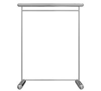 Porte-manteau robuste en acier inoxydable - Porte-vêtements commercial à tige unique pour chambre à coucher et vente au détail, assemblage facile et durable (120 x 40 x 16 cm)