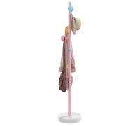 vidaXL Porte-manteau, Porte-vêtements sur Pied, Cintre avec Patère, Portant à Vêtements Couloir Salon Chambre, Moderne, Rose 172 cm Fer Enduit de Poudre