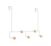 Umbra Porte-manteaux Estique – 5 crochets, sans perçage, suspendu au-dessus de la porte – Blanc