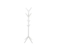 Porte-manteau sur 4 pieds en MDF avec 8 accroches - Blanc