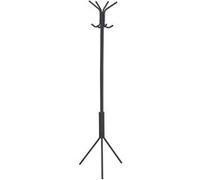 Porte-manteaux ARIST portant pour vêtements sur pied hauteur 174 cm avec 8 crochets, meuble d'entrée en métal laqué gris