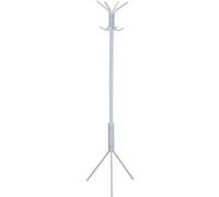 Porte-manteaux ARIST portant pour vêtements sur pied hauteur 174 cm avec 8 crochets, meuble d'entrée en métal laqué blanc Blanc G