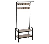 Porte-manteaux d'entrée design industriel Jano - L. 73 x H. 170 cm - Noir