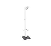 Porte manteaux en acier peint blanc/anthracite - 40 x 40 x 180 cm --