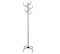 Porte manteaux en tube d'acier Coloris Alu, Dim : L47 x P47 x H180 cm --
