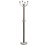 Porte manteaux en tube d'acier Coloris Tabac-chrome, Hauteur 175 cm --