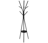 Porte-manteaux métal et bois noir