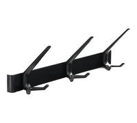 Porte-manteaux sur lisse - 3 patères double tête en aluminium - 863 HERMETA