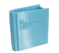 Porte-marque-pages en forme de livre pour maison, bureau, marque-page - Ornements décoratifs pour amis - Boîte de rangement personnalisée pour marque-page (cyan)