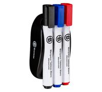 Porte-marqueurs magnétique + 3 marqueurs Bruneau - Ecriture & porte-marqueurs - Bruneau