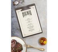 Porte-menu à pince VINTAGE, A4, gris