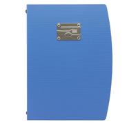 Porte-menu A4 avec panneau avant design en forme de fourchette et 1 double support - Bleu