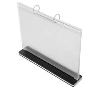 Porte-menu de Table A4 en Pvc Acrylique, 6 Pochettes, Transparent | Structure en T, Rabat Multipage, Remplacement Rapide des Pages, pour Tables D’hôtel et Comptoirs