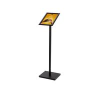 Porte-Menu dessin Standard Plaque Acier A4 Coins en Onglet 25 mm Noir