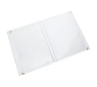 Porte-menu en Similicuir Blanc Style Livre A4, 6 Pages pour Hôtels | Pochettes Transparentes A4, Reliure Pratique, Facile à Nettoyer, Protège les Cartes et Permet D’ajouter