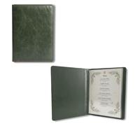 Porte-menu et dossier de présentation en similicuir PU - Format A4/A5 - 4 pages, 8 vues - Pochettes PVC transparentes - Idéal pour restaurants, hôtels, mariages et bureaux