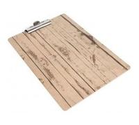 Porte-menu plaque effet bois clair Olympia - A4 - - Bois G