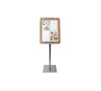 Porte-menu - SECURIT - 4 A4 Glass Star - Aspect chêne - Sans pied - Bois