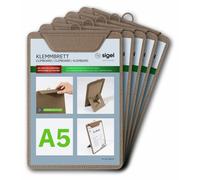 Porte-menus pour hommes, modèle 5er-Set, format A5, couleur beige, dimensions 16,5 x 23,5 cm