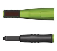 Porte-mine de charpentier avec mine en graphite, design ergonomique et clip de maintien, idéal pour des tracés précis sur le bois.