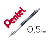 Porte-mines pentel graphgear 300 canon fixe 4mm mine 0,5mm grip metal gomme avec capuchoncorps metal coloris noir