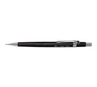 Porte-mine pentel p200 0.5mm embout et agrafe métalliques canon fixe longueur 4 mm gomme rechargeable corps noir
