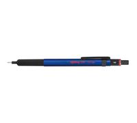 rOtring Porte-mine 500 – mine HB 0,5 mm – corps hexagonal plastique bleu, grip antidérapant métal