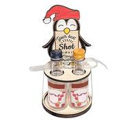 Porte-Mini-Bouteilles d'alcool Ornement Bureau Bois Noël Maison | Touche Festive De Bureau Pour Collectionneurs Hôtes Hommes Femmes Propriétaires Cuisine Appartement Cheminée