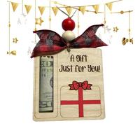 Porte-monnaie de Noël - Travail du bois fait à la main - Porte-monnaie en forme de pendentif - Pour enfants, filles, femmes, hommes, amis, famille, maison, salon et