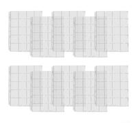 Porte-monnaie en PVC transparent pour pages avec 20 poches pour pièces de monnaie jusqu'à 50 mm, feuille mobile à 9 trous pour collection, album, classeur, rangement et rangement de jetons, médailles