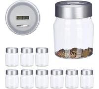 Porte-monnaie numérique avec compteur - Porte-monnaie transparent pour pièces et billets, cadeau idéal