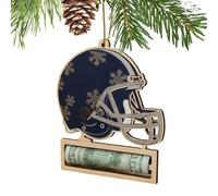 Porte-monnaie pour casque de football - Accessoires pour fêtes de casque en bois créatif, porte-monnaie artisanaux de Noël, pour arbre anniversaire, maison, vacances, Nouvel An, enfants, adultes