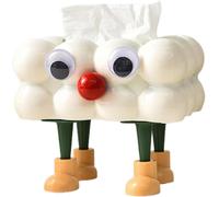 Porte-mouchoirs - Couvercle pour boîte de mouchoirs - Décoration d'intérieur - Design unique en forme de nuage - 20 x 17,5 x 16,5 cm - Blanc