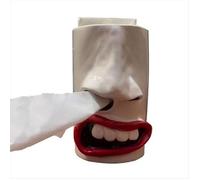 Porte-Mouchoirs en Forme de Visage Drôle Boîte à Mouchoirs à Gros Nez Boîte de Rangement Faite à la Main Porte-Stylo Boîte en