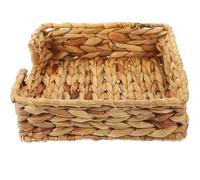 Porte-mouchoirs en Paille Tressée, Panier Rangement Bureau et Maison | Format Carré, Aspect et Vintage, pour Tissus, Collations, Bonbons, Table de Restaurant ou Espace de Vie