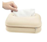 Porte-mouchoirs, pochette murale adhésive à fermeture éclair | Jolie boîte à mouchoirs | Pour serviette en papier, salle de bain, salon, cuisine, bureau, dortoir, voiture, table, voyage, camping