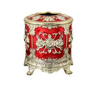 Porte-mouchoirs Rond en Forme de Roses, Finition émaillée d ' Inspiration Antique, avec Construction en Plastique, conteneur de Serviettes en Papier, boîte à Serviettes en Papier