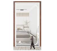 Porte Moustiquaire À Fermeture Éclair 95 × 210 Cm for Chat (Color : White, Size : 100x210cm)