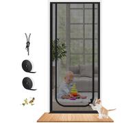 Porte moustiquaire pour animaux - PZCC - 36""x83"" - Fermeture éclair - Anti-griffes renforcée - Pour portes jusqu'à 34""x80""