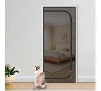 Porte moustiquaire renforcée pour chat 90 x 210 cm Anti moustiques et adaptée aux petits chiens Fermeture éclair Empêche les chats