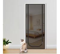 Porte moustiquaire renforcée pour chat，moustiquaire souple avec fermeture éclair，antivol，anti moustiques，maille épaisse，convient
