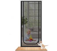 Porte moustiquaire renforcée pour chat - Porte moustiquaire souple avec fermeture éclair - Porte anti-effraction - Anti-moustiques