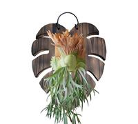 Porte- mural | Vase en forme de feuille de monstera - Vase mural, fabriqué à partir d'un panneau en bois - Convient pour, balcon, appartement, lieu de travail, couloir, cuisine, salon et maison