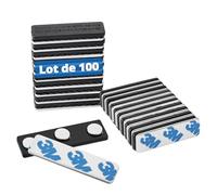 Porte-nom Mifflin avec 100 aimants de badge 44,5 x 12,7 mm et 3 aimants en néodyme extra puissants pour porte-badge d'identification