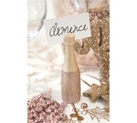 Porte-noms bouteille de champagne rose gold - Lot de 3 - 8 x 2 cm