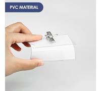 Porte-noms transparents pour cartes d'identité - 100 pièces - 90 x 56 mm - pour les écoles et les bureaux