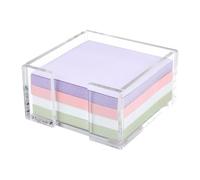Porte-notes adhésives en acrylique transparent portable pour intérieur maison, table, chambre, salle de classe, université, résidence