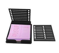 Porte-notes pour bureau, organisateur de notes - Distributeur de notes portable pour enseignants sur le bureau - Boîte de rangement double portable pour enseignants, porte-notes à la maison, à l'école